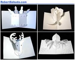 Free Printable Pop Up Greeting Card and 3D Kirigami Templates
