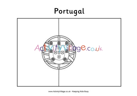 Portugal Flag Colouring Page