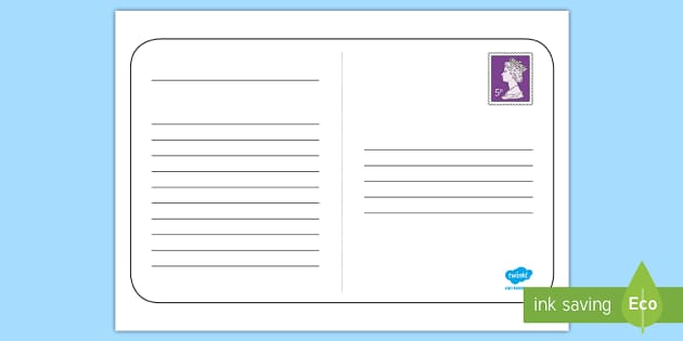 KS2 Narrow Lined Postcard Writing Template (Lehrer gemacht)
