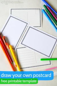 Draw Your Own Postcard - Free Printable - Picklebums