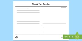 KS2 Narrow Lined Postcard Writing Template (teacher made)