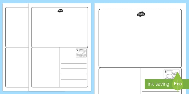 Postcard Back Template | Primary Resources (teacher made)