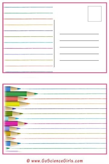 Free Postcard Template for Kids (For Christmas, School &  Thank You ...