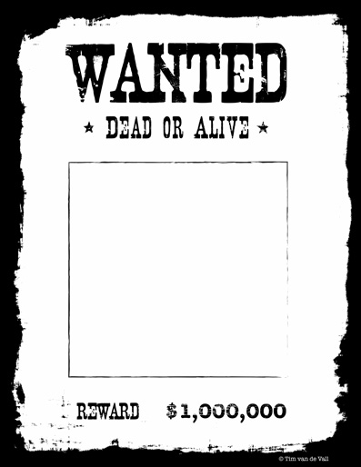 Wanted Poster Template - Tims Printables