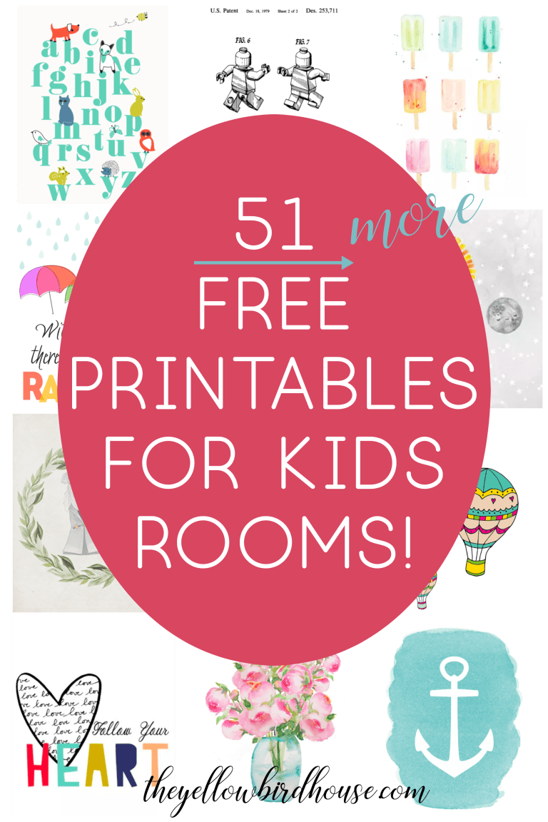 51 Free Printables for Kids Rooms - Nursery Decor Series