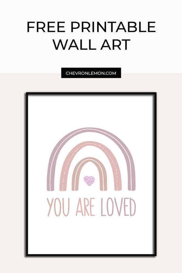 Free printable nursery wall art - Chevron Lemon