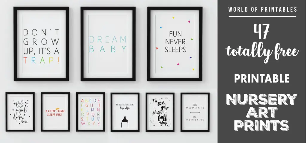 Nursery Wall Art - 47 Totally Free Prints - World of Printables
