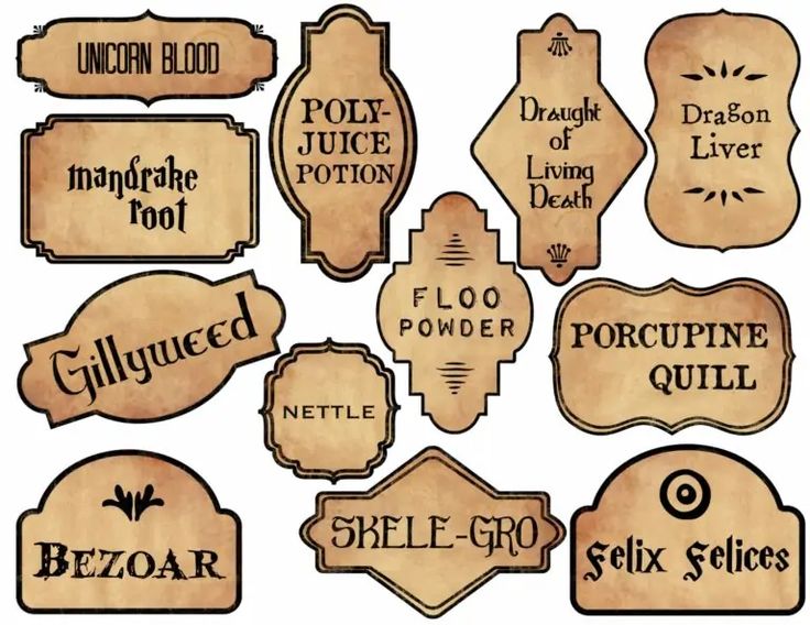 printable potion labels harry potter