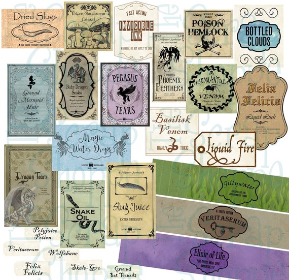 printable potion labels harry potter