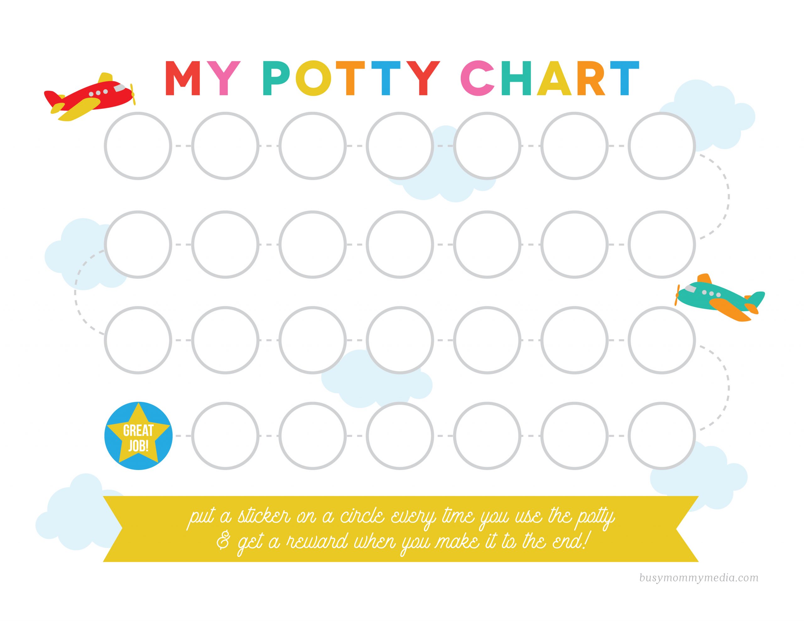 printable potty chart for toddlers