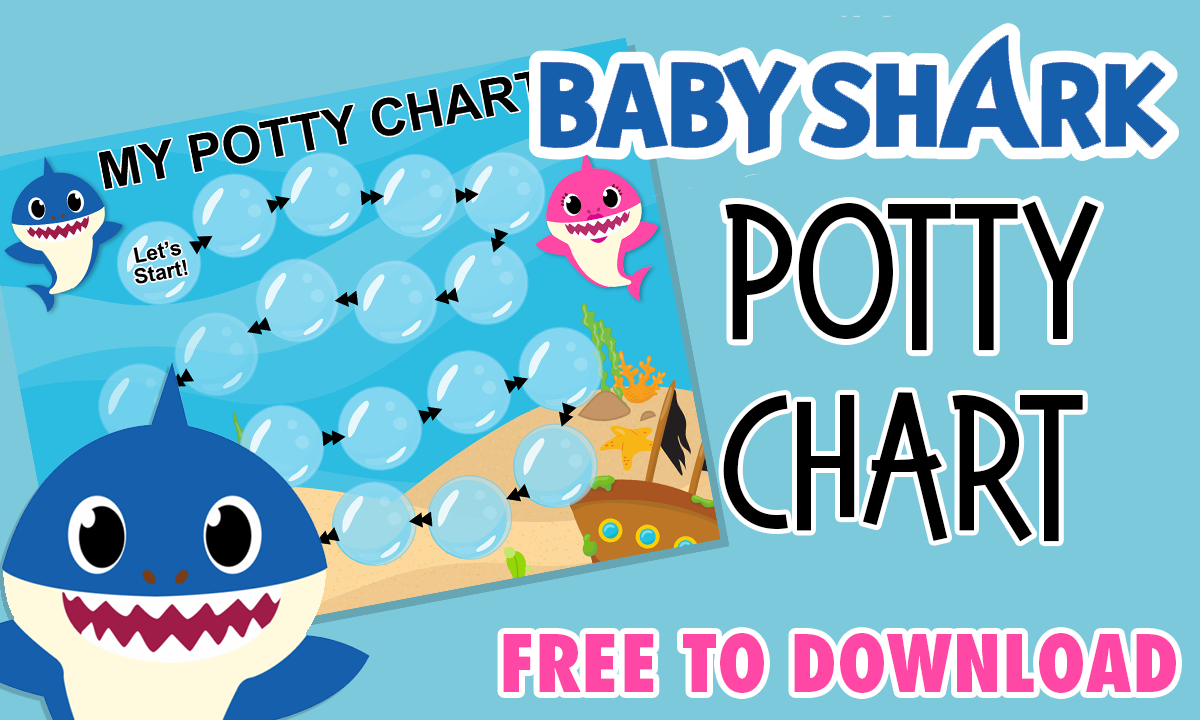 Free Baby Shark Potty Chart | Ellierosepartydesigns.com