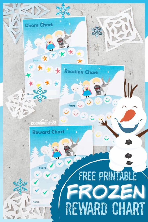 ❄️ FREE Frozen Reward Chart for Kids