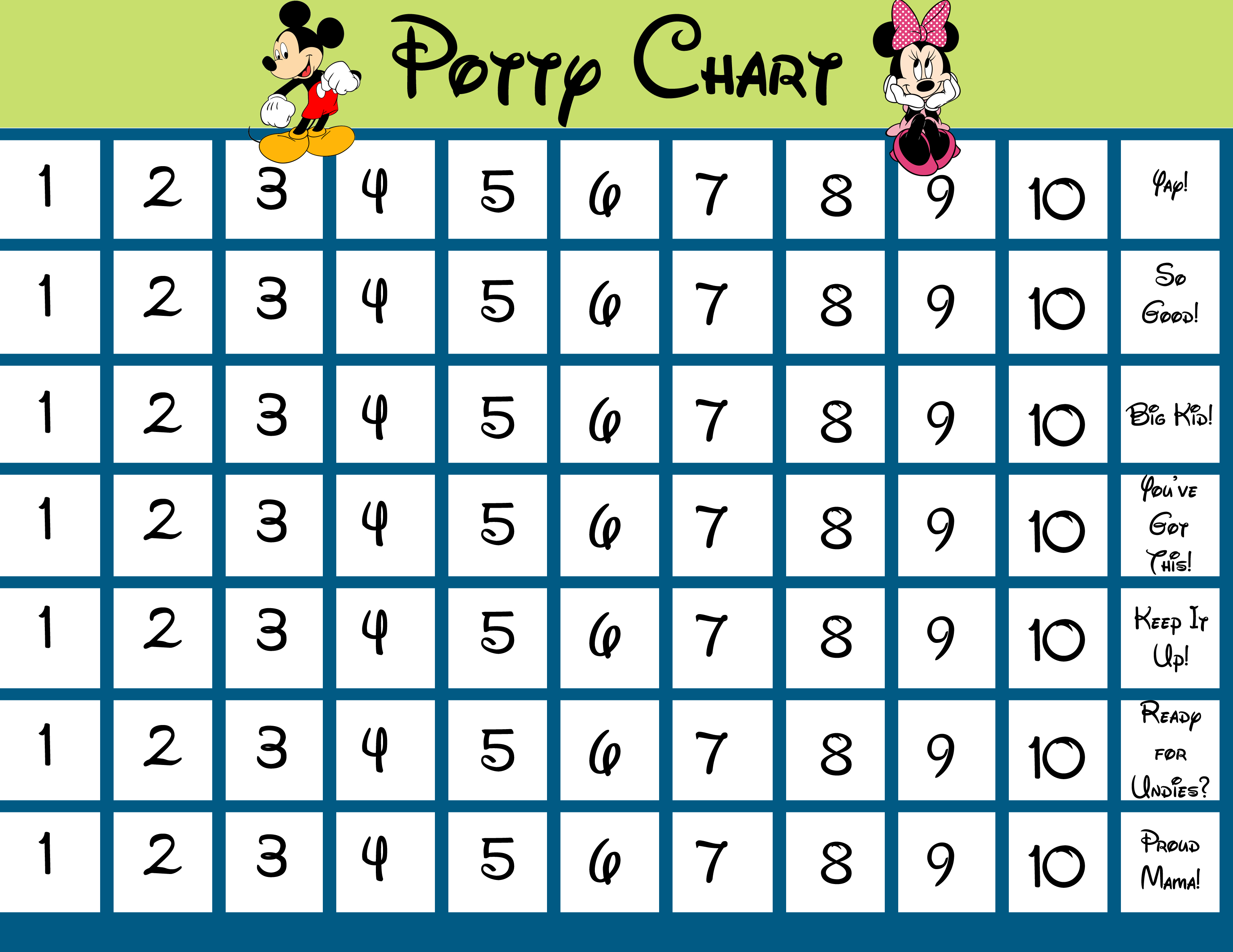 printable potty chart frozen