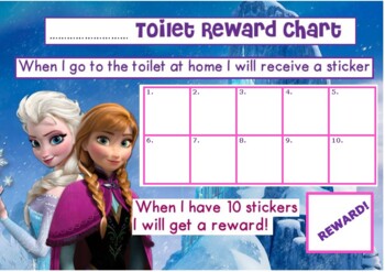 Toileting reward chart | TPT
