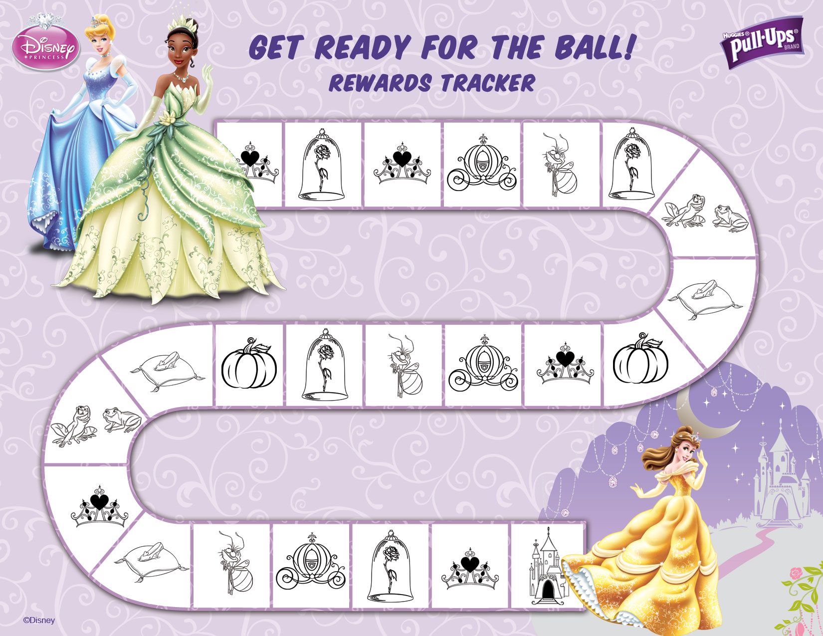 printable potty charts princess