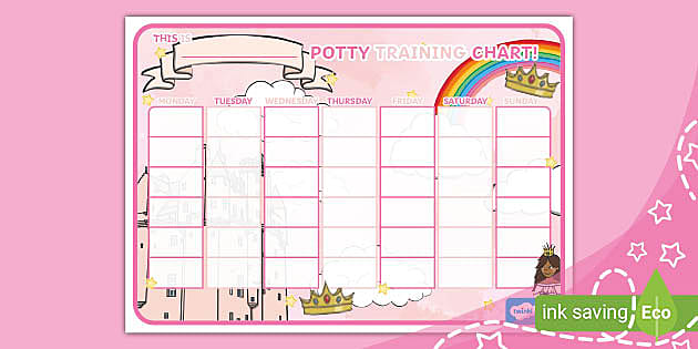 printable potty charts princess