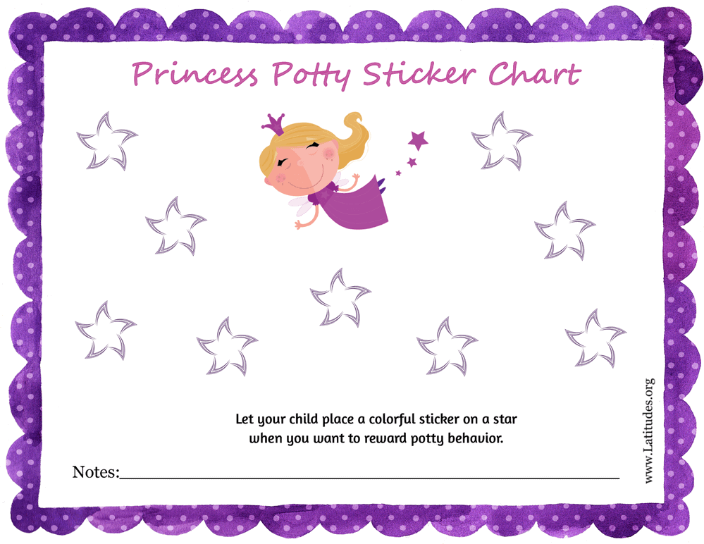 printable potty charts princess