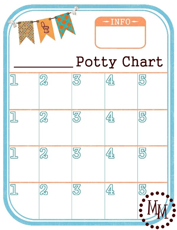Potty Training Chart {FREE Printable!} - The Scrap Shoppe