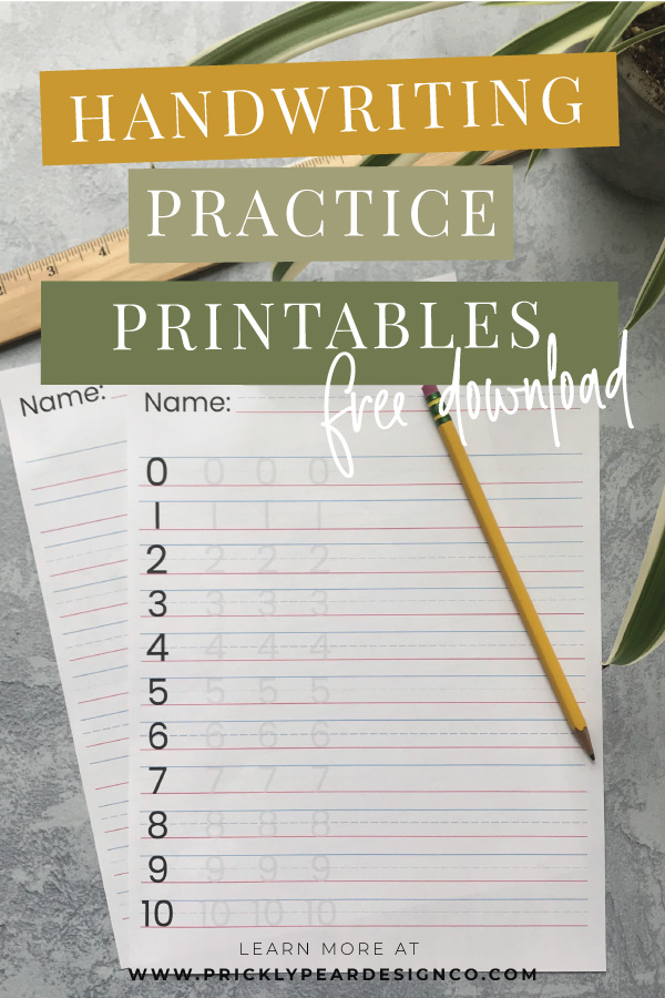 Handwriting Practice - Road Paper Printables &  Number Writing ...