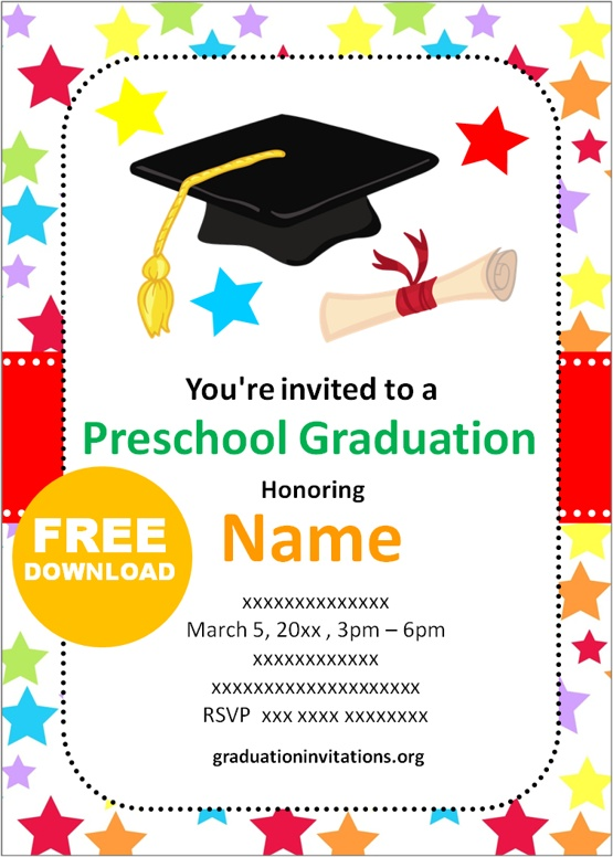 printable pre k graduation invitations