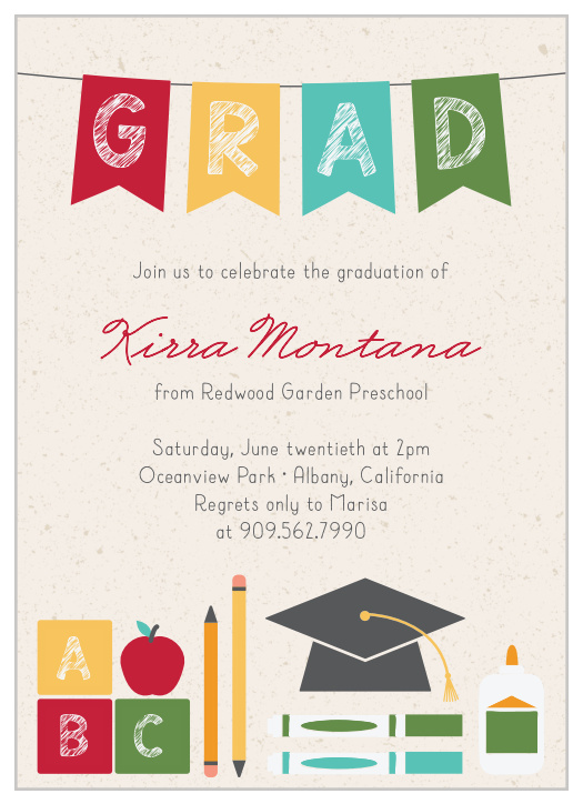 Preschool Graduation Announcements &  Invitations - Match Your ...