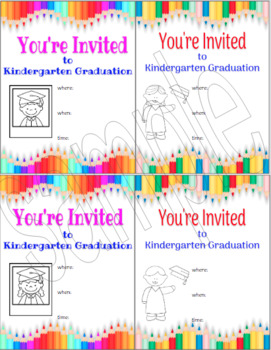 Kindergarten Graduation Invitations - FREE Printable | TPT