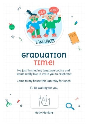 Printable Graduation Invitations for Pre-K | Google Slides