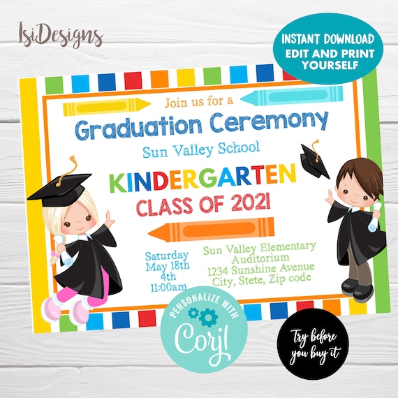 printable pre k graduation invitations