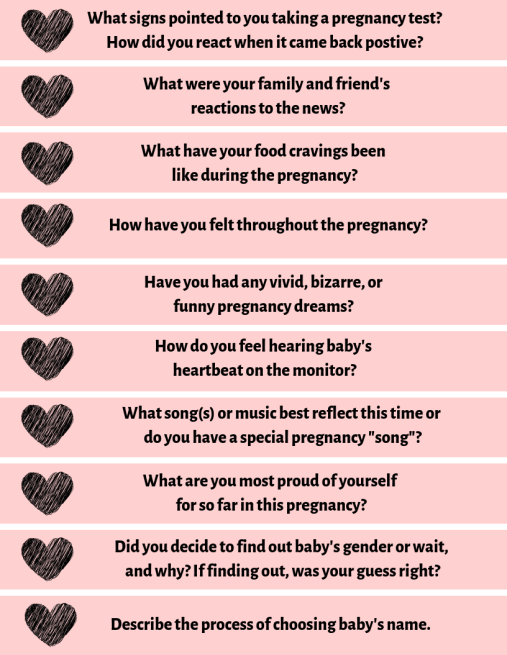 printable pregnancy journal pages