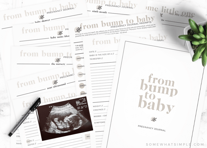 Printable Pregnancy Journal - from Somewhat Simple Kids