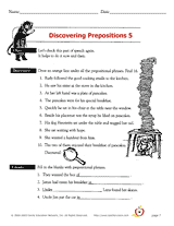 Discovering Prepositions 5 Printable (3rd - 6th Grade) - TeacherVision
