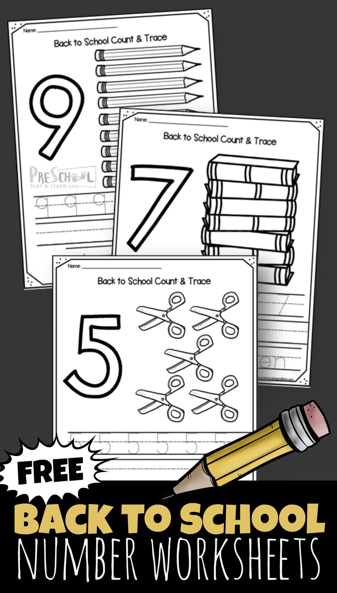 printable preschool number worksheet