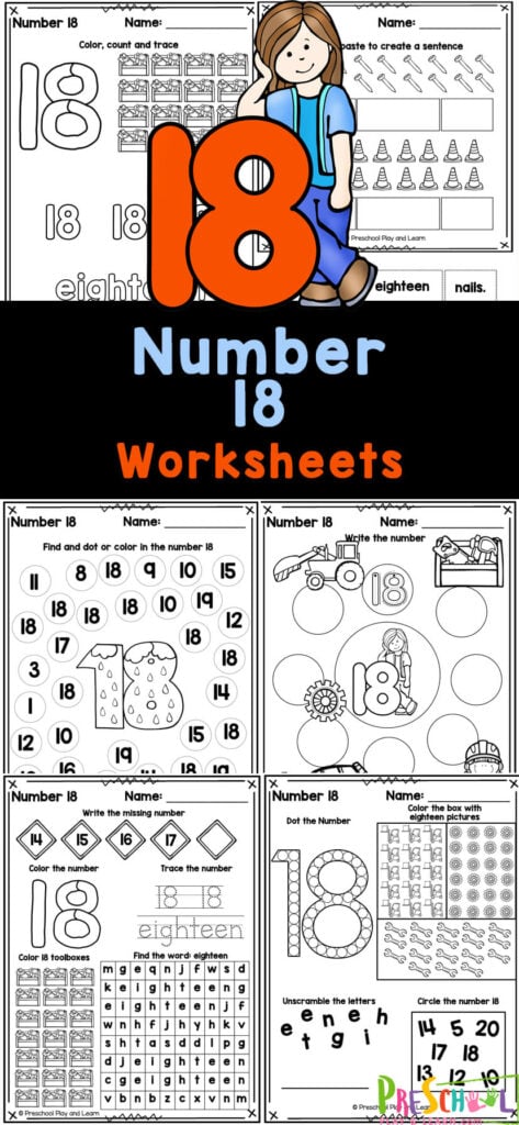 printable preschool number worksheet