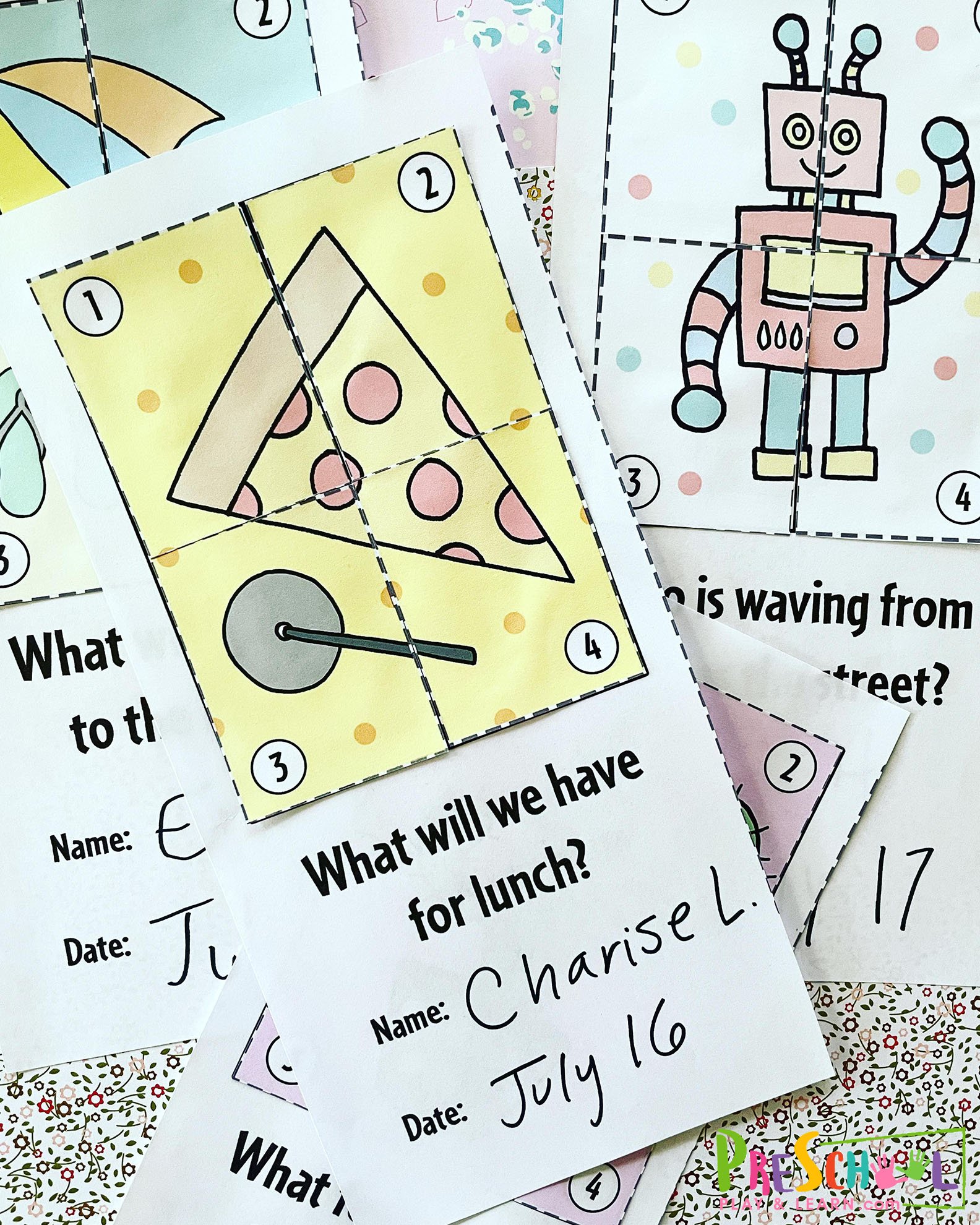 printable preschool worksheet cut and paste