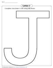 printable preschool worksheet letter j