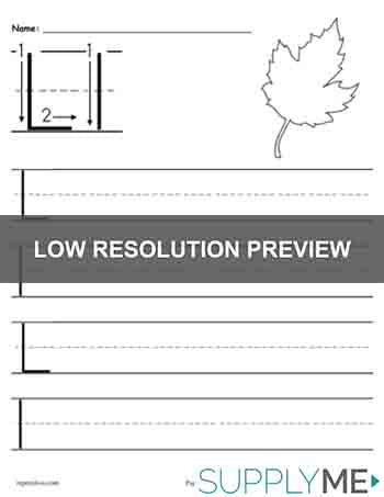 printable preschool worksheet letter l