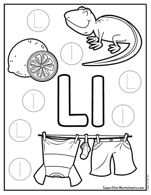 Letter L Worksheet -Worksheets Library