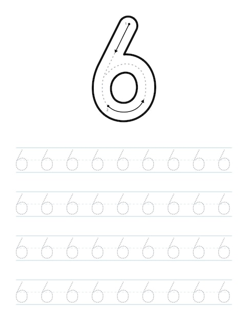 printable preschool worksheet number 6