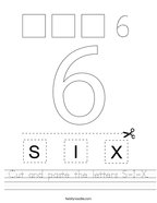 printable preschool worksheet number 6