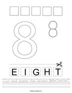 printable preschool worksheet number 8