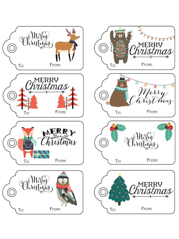 Festive Printable Christmas Gift Tags