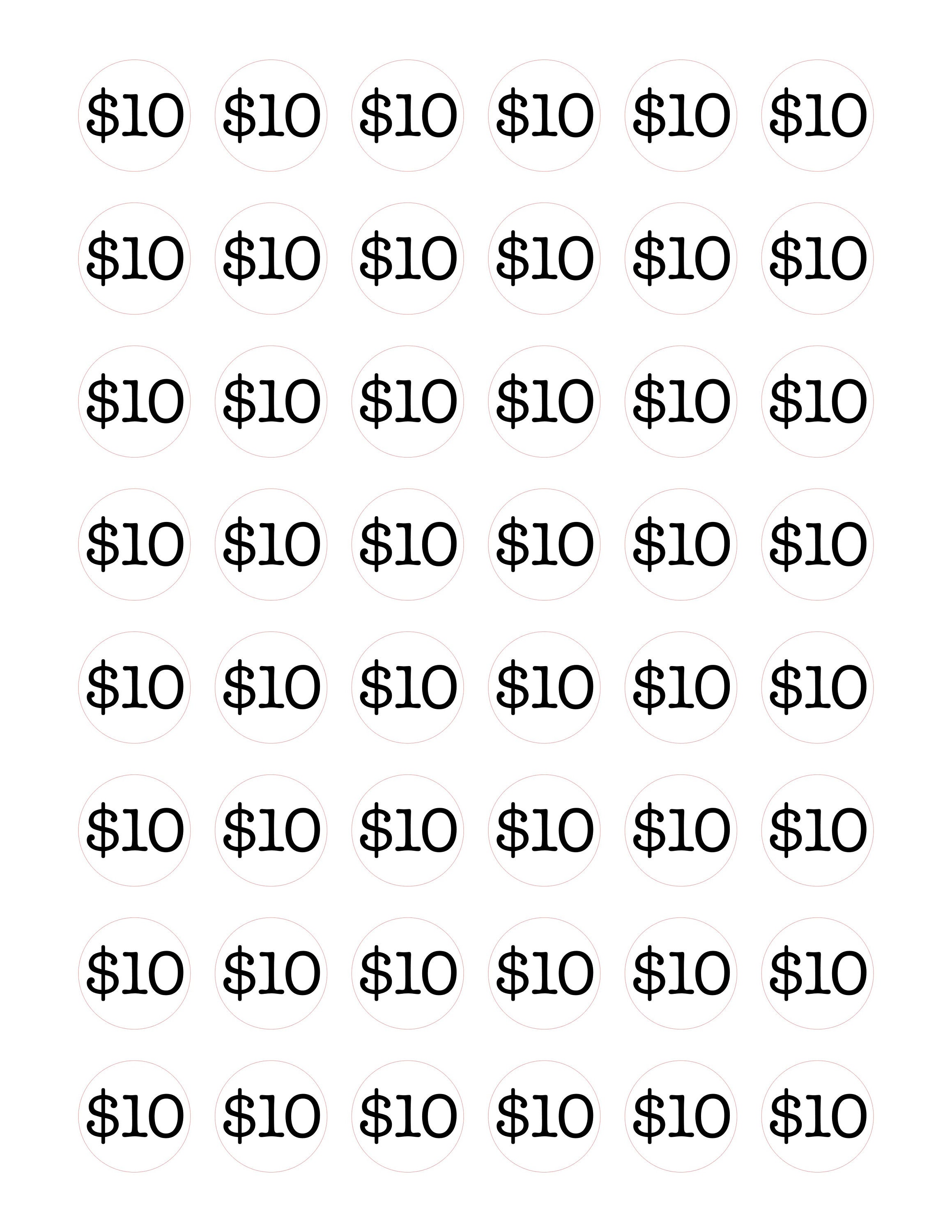 printable price tags for garage sale