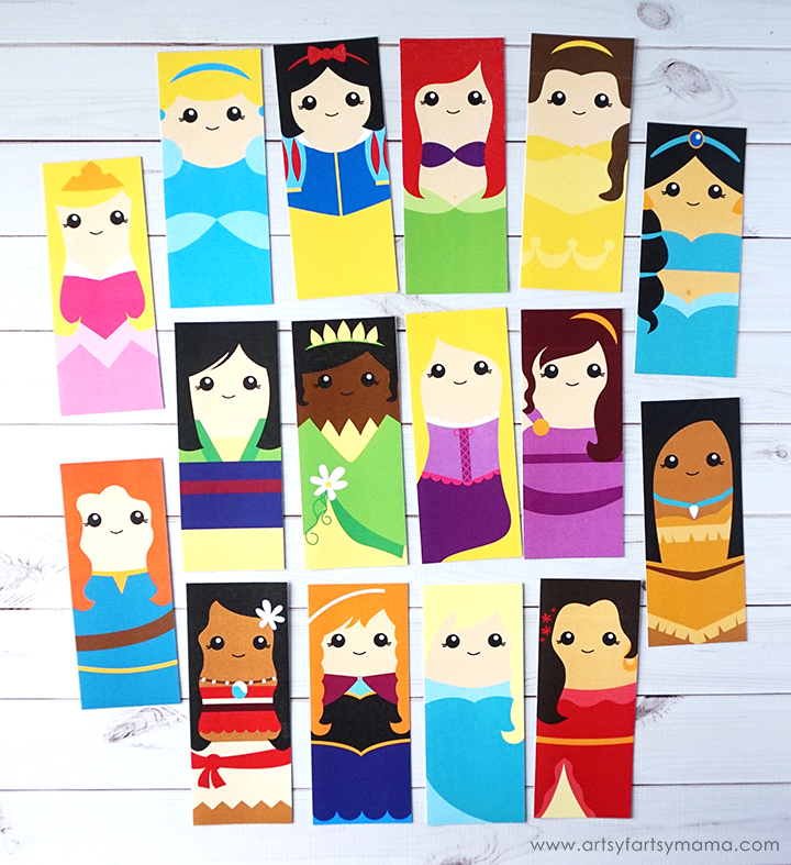 Free Printable Disney Princess Bookmarks | artsy-fartsy mama