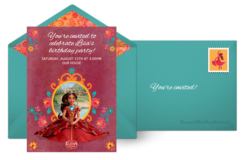 printable princess elena birthday invitations
