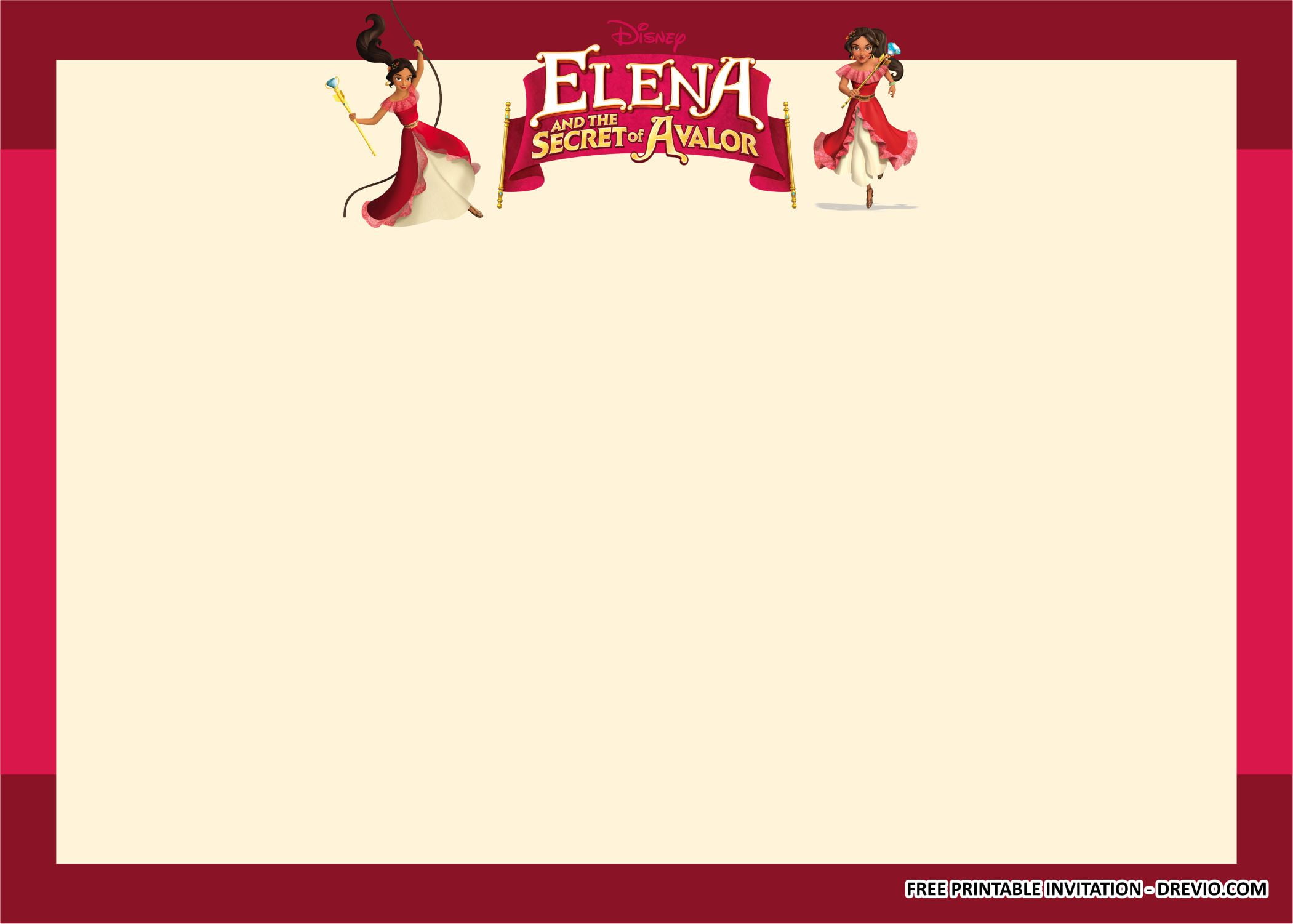 Elena of Avalor Invitation Templates_1 | Download Hundreds FREE ...