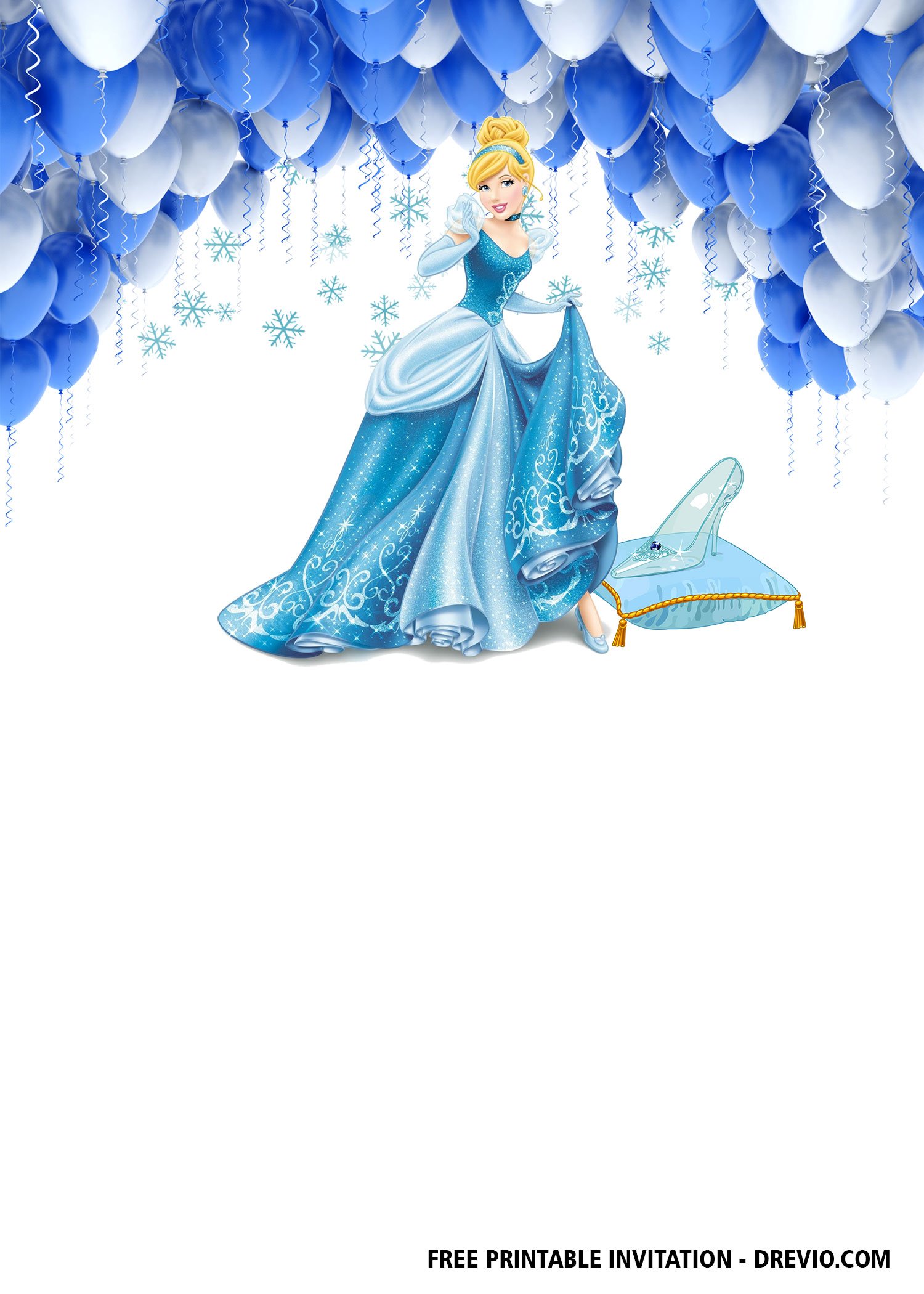 FREE Printable Princess Baby Shower and Birthday Invitation ...