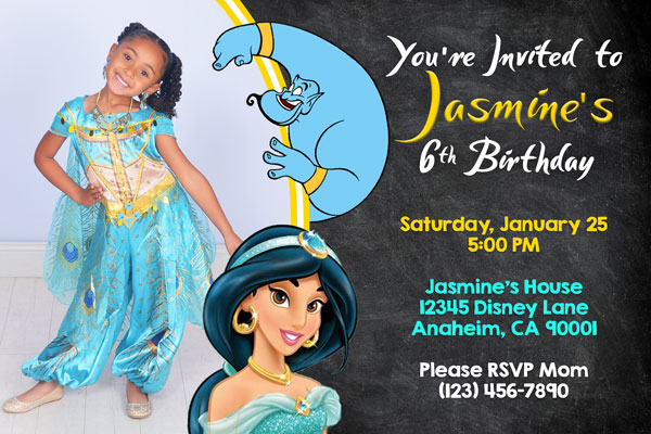 Aladdin Invitations - Princess Jasmine - General Prints