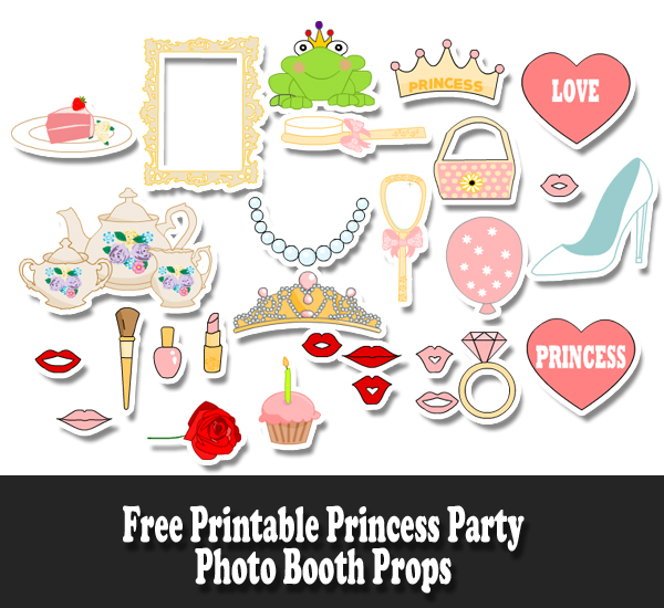 printable princess photo booth props