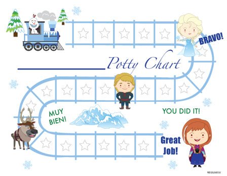 printable princess potty training chart