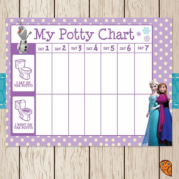 printable princess potty training chart